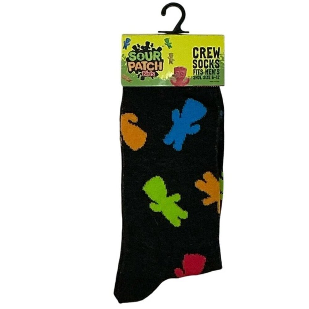Sour Patch Kids Crew Socks Mens Novelty Funny Print Unisex OS Shoe Size 6-12 - Picture 2 of 16